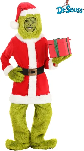 Vista 2 de elope The Grinch - Disfraz de Papá Noel abierto para niños
