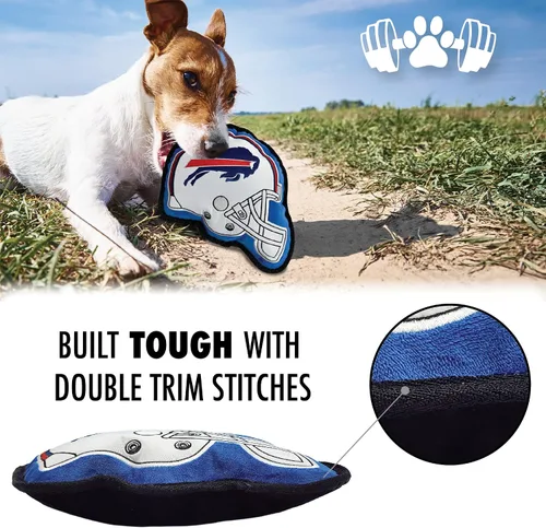 Vista 2 de Juguete para perros The 1st Ever Tough but Smooth NFL Buffalo Bills Football Helmet Tough Pet Toy. Un juguete para perros de calidad premium