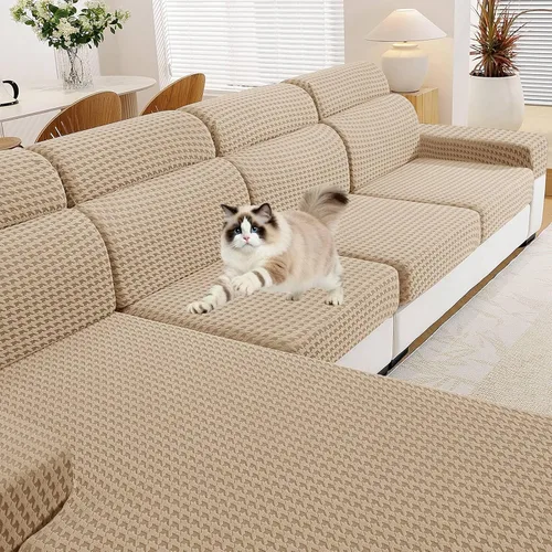 Vista 9 de MAXIJIN Fundas de cojín elásticas de terciopelo para sofá, funda de cojín suave de repuesto para sofá de dos plazas, protector de asiento