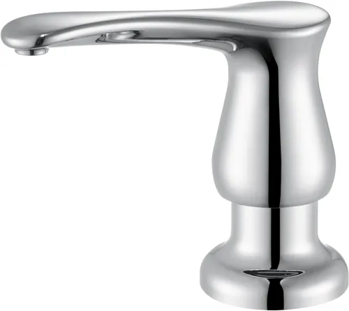 Vista 13 de GAGALIFE Dispensador de jabón para fregadero de cocina, dorado cepillado, dispensador de jabón debajo del fregadero con kit de tubo de extensión