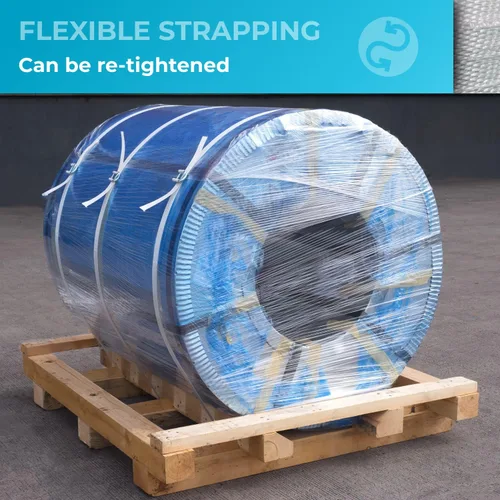 Vista 4 de IDL Packaging Recarga para kits de flejado de cable tejido de 3/4 pulgadas para flejado de embalaje, rollo de flejado de cable tejido HD de 3/4