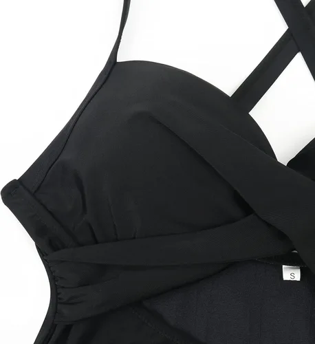 Vista 7 de RXRXCOCO - Traje de baño de una pieza para mujer, con control de abdomen y espalda cruzada