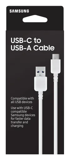Vista 2 de Samsung EP-DN930CWEGUS - Cable USB-C a USB-A de sincronización y transferencia, 1 metro, embalaje original, color blanco