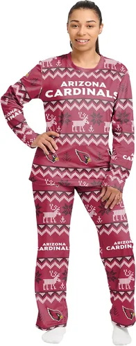 Vista 2 de FOCO NFL womens Nfl Team Ugly Pattern Matching Set Family Holiday Pajamas