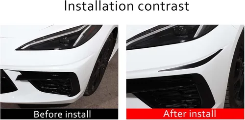 Vista 2 de Protector de parachoques de esquina delantera de automóvil, adhesivo anticolisión compatible con Chevrolet Corvette C8 2020-2023, calcomanía