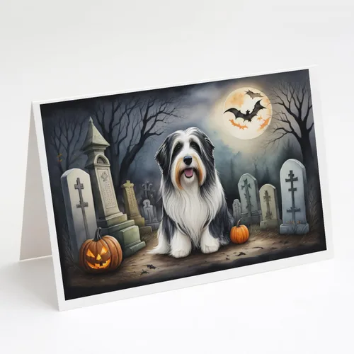 Vista 15 de Caroline's Treasures DAC2042GCA7P Golden Retriever - Tarjetas de felicitación y sobres de Halloween espeluznantes, paquete de 8 tarjetas en blanco