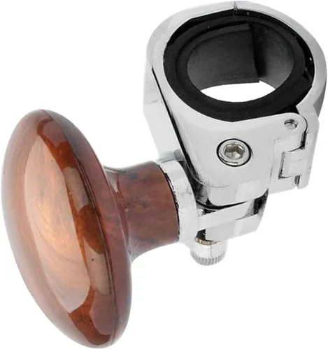 Vista 6 de VORCOOL Perilla giratoria para volante de madera, bola universal de mango de potencia suicida para automóviles, camiones, semistractores, barcos