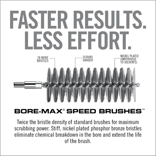 Vista 4 de Real Avid Bore-Max Speed Brush Cepillos niquelados para limpieza con 2 veces más densidad de cerdas Cepillo de limpieza impermeable a