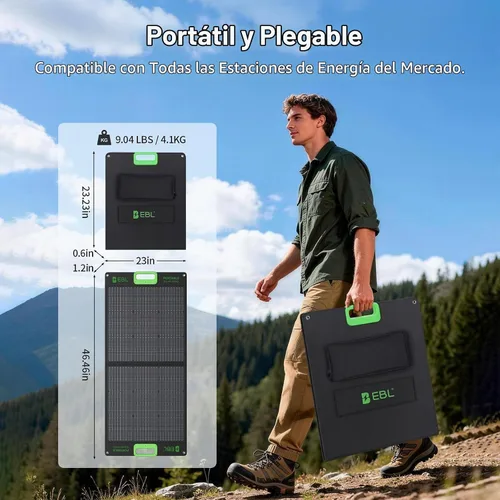 Vista 6 de Panel solar EBL 100w
