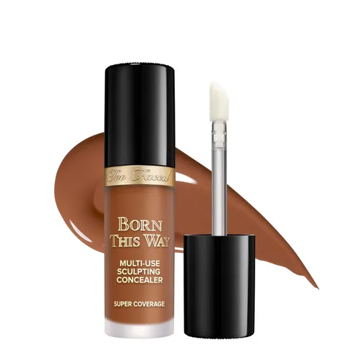 Vista 56 de Too Faced Born This Way Super Coverage Multi-Use Concealer Full-Coverage Hydrating Concealer for Dark Circles & Blemishes with Natural Finish