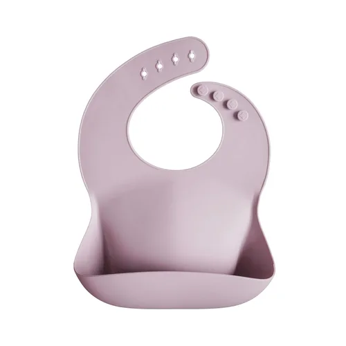 Vista 144 de Mushie - Babero de silicona para bebé, ajustable y resistente al agua (abejas) De 4 a 24 meses, lavable a máquina, correa ajustable