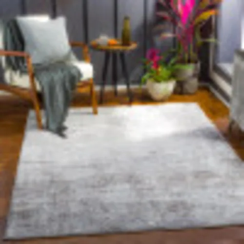 Vista 12 de Livabliss Choukri - Alfombra abstracta moderna de 5 pies 3 pulgadas x 7 pies 3 pulgadas, gris plateado Plata Gris