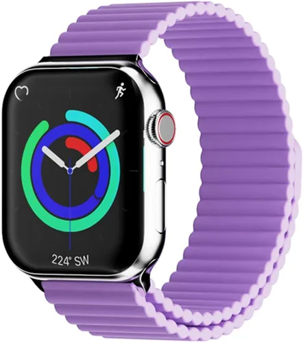Vista 7 de HeiKe Correa magnética de silicona para Apple Watch Band de 1.929 in 1.811 in 1.772 in 1.732 in 1.654 in 1.614 in 1.575 in 1.496 in para hombres