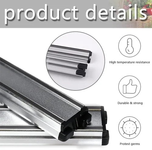 Vista 7 de MEKBOK Kitchens - Barra magnética de aluminio para cuchillos, libre de óxido (16 pulgadas)