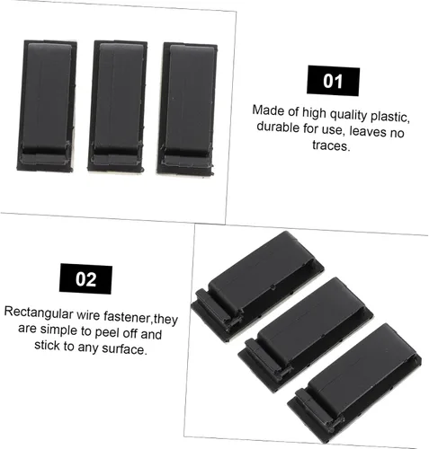 Vista 5 de Hemobllo Ganize Your Desk - 10 clips organizadores de cables autoadhesivos para auriculares, cables de cargador de teléfono