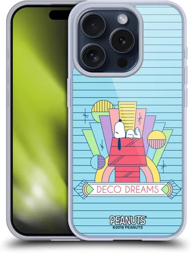 Vista 114 de Head Case Designs Snoopy Deco Dreams - Funda de gel suave con licencia oficial de Peanuts Blue Pattern compatible con Apple iPhone 7 Plus/iPhone 8