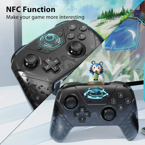 Vista 5 de YCCTEAM Controlador de interruptor controlador inalámbrico Switch Pro para SwitchSwitch LiteSwitch OLED Switch Remote Gamepad Joystick con NFC doble