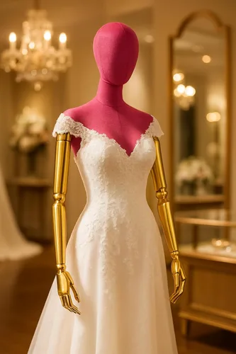 Vista 2 de Rose Red Velvet Dress Form Mannequin - Adjustable Height 63-80" Female Torso with Gold Tripod Stand & Detachable Base for Bridal Shop, Clothing