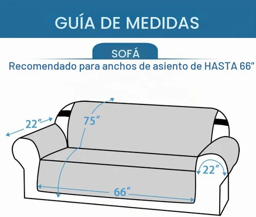 Vista 2 de H.VERSAILTEX Funda de sofá resistente al agua para sofá de 3 cojines, reversible, protector de muebles acolchado con correa elástica, funda de sofá