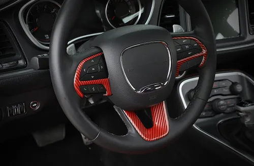 Vista 3 de GZXinWei Adhesivo para cubierta de marco interior de fibra de carbono para Dodge Dodge Challenger 2015-2023 Charger 2016-2023