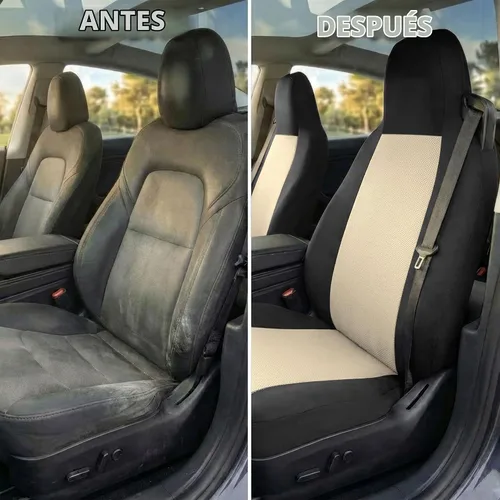 Vista 8 de FH Group - Juego de fundas de asiento de tela plana para todo uso para asientos tipo cubo, 2 piezas de ajuste universal, lavables, para SUV, sedán