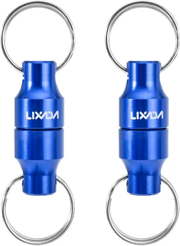 Vista 19 de LIXADA Soporte de liberación de red magnética para pesca Zinger Retractores de red de pesca con mosca, clip magnético, conector de red de aterrizaje