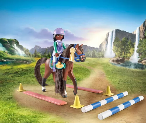 Vista 7 de Playmobil Caballos de cascada: Saltarse Arena con Zoe y Blaze