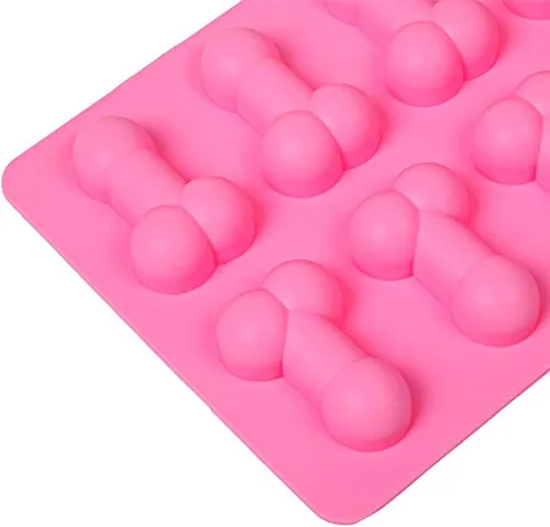 Vista 5 de 2 bandejas – Molde de silicona con forma divertida de brittyland Divertidas bandejas para cubitos de hielo, moldes de bricolaje, Silly Willy