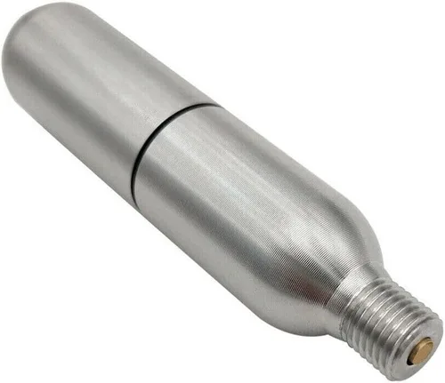 Vista 3 de Paintball PCP, Cartucho recargable de CO2 de 12g con enchufe macho/desconexión rápida de 8 mm