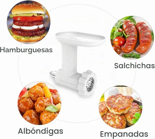 Vista 3 de Accesorios para picadora de carne de alimentos para batidoras de pie KitchenAid, excelentes accesorios para picadora de carne de grado alimenticio