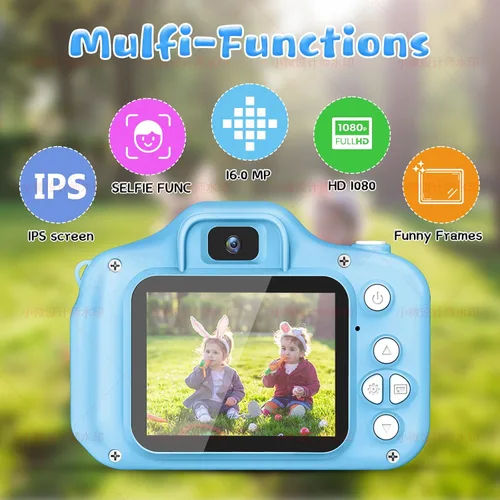 Vista 2 de Cámara para Niños y Niñas, Cámara Digital GPOSY para Niños, Cámara para Niños Pequeños Regalos de Juguete de Navidad y Cumpleaños para Niños de 3 4
