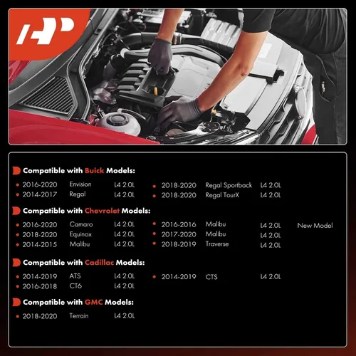 Vista 2 de A-Premium 4 bujías de platino iridio compatibles con vehículos Buick, Cadillac, Chevrolet y GMC - Envision, Regal, ATS, CT6, CTS, Equinox, Malibu