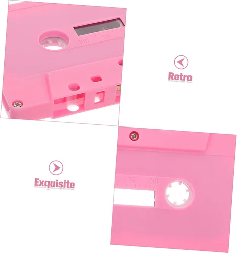 Vista 7 de Colorido Retro Cassette Tape Holder Decoraciones 2pcs Cintas de música en blanco para proyectos de bricolaje