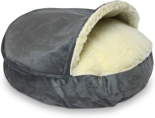 Vista 20 de Snoozer Cama Ortopédica de Lujo Estilo Cueva para Mascotas, Pequeña, Antracita For small sized pets, Removable washable cover, Calming covered dog