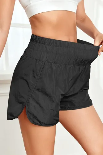Vista 6 de Trendy Queen Pantalones cortos deportivos de cintura alta para mujer pantalones cortos elásticos casuales de verano de secado rápido pantalones