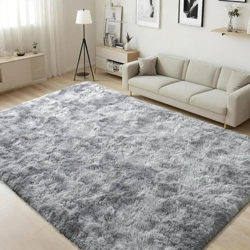 Vista 19 de ISEAU Alfombra de pasillo cómoda y esponjosa para dormitorio, de felpa con base de goma antideslizante, para dormitorio de bebé, al lado de la cama