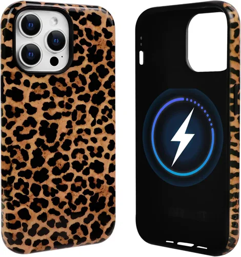 Vista 13 de NITITOP Funda magnética compatible con iPhone 11, compatible con MagSafe lindo diseño estético de leopardo ámbar tortuga para mujeres, hombres