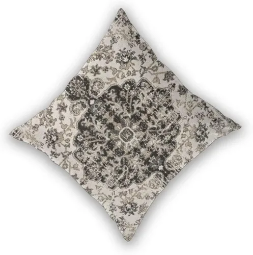 Vista 2 de Juego de 2 fundas de almohada bohemias de 16 x 16 pulgadas, color negro y marrón, fundas de almohada con patrón de alfombra étnica rústica, fundas