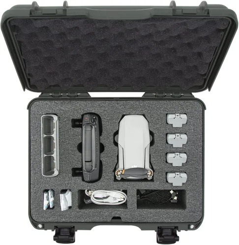 Vista 5 de NANUK Estuche rígido impermeable 910 con inserto de espuma para DJI Mini SE Fly More Kit - Olive, (910-MAVMSE6)