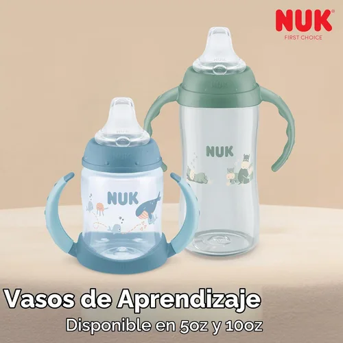 Vista 7 de NUK First Choice - Vaso para aprender 2.0, 5 onzas, con asas, a prueba de derrames, a prueba de fugas, vaso con popote suave, paquete de 2