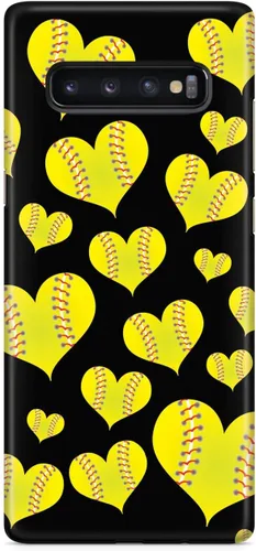 Vista 16 de Inspired Cases - Compatible con iPhone Xs Max - Funda protectora con textura 3D para Apple iPhone Xs Max - Patrón de corazón de sóftbol