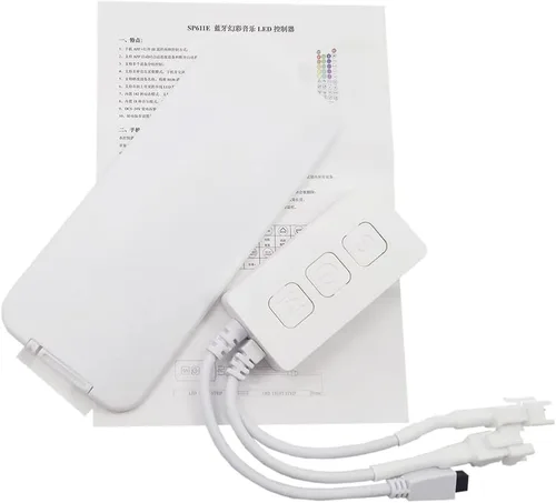 Vista 3 de Controlador LED SP611E Aplicación de música Bluetooth para WS2811WS2812 Tira de luz LED direccionable IR38 teclas DC5V 24V Multicolor