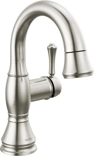 Vista 7 de Delta Faucet Cassidy Grifo de Baño Extraíble, Grifo de Baño Extraíble, Grifo de Baño Dorado de Un Solo Orificio con Extraíble, Grifo de Lavabo