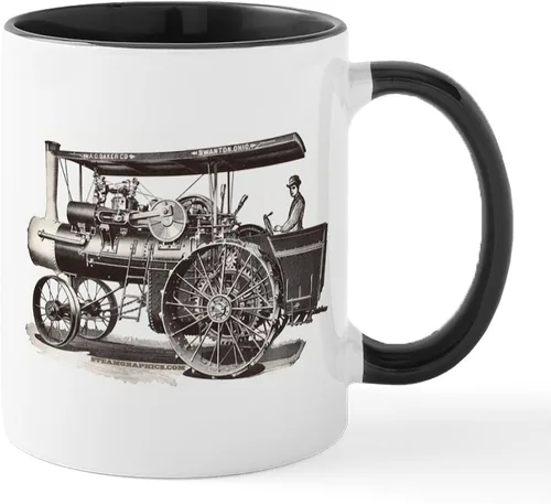 Vista 8 de CafePress Baker Steam Tractor Mug Taza de café de cerámica de 11 oz (11.0 fl oz)
