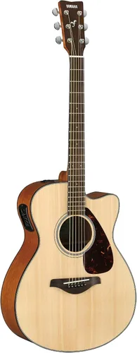 Vista 9 de Yamaha FS800J - Guitarra acústica de cuerpo pequeño con parte superior sólida, natural, concierto