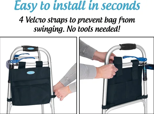 Vista 4 de Universal 5-Pocket 11"x11" Walker Side Mini-Pouch (negro)