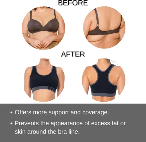 Vista 5 de DEVECCO Racerback Sports Bras for Women Medium Support Wireless Padded Full Coverage Workout Bra 4 Pack