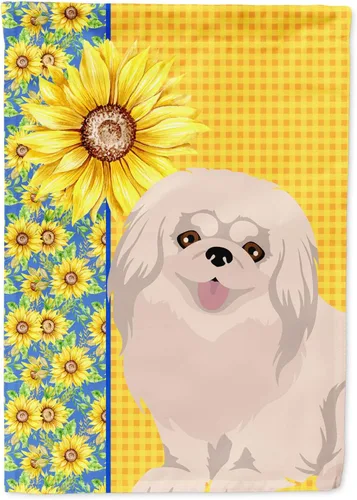 Vista 161 de Caroline's Treasures WDK5313GF Bandera de jardín con diseño de girasoles de verano, color negro y tostado, Airedale Terrier para buzón, bandera