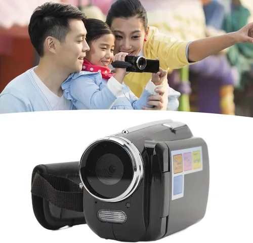Vista 9 de Videocámara de video 4K, videocámara digital de 12MP 4X con relleno de luz, cámara digital 32G 1.8 pulgadas, grabadora de cámara