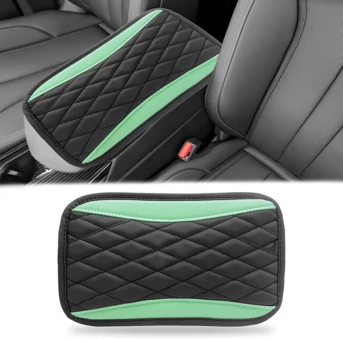Vista 15 de Funda universal de cuero impermeable para consola central de automóvil, protector de caja de asiento para reposabrazos, accesorios de decoración
